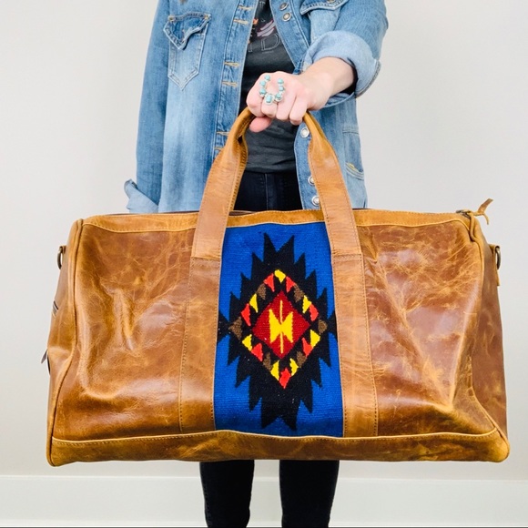 Handbags - The Mojave Leather Weekender Duffel Bag Travel